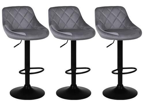 Grey velvet bar stools - x,