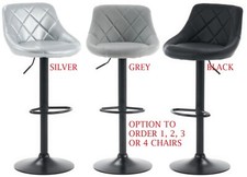 Bar Stools Faux Leather, Black