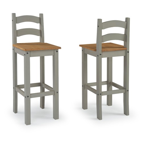 Corona bar stools pair grey - corona,