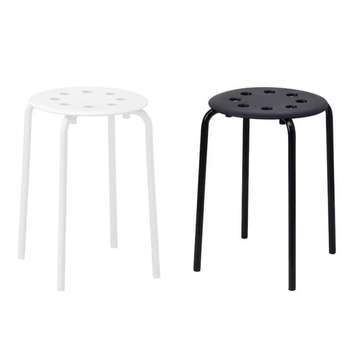 Round plastic stackable stool - round,